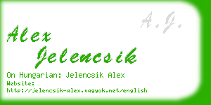 alex jelencsik business card